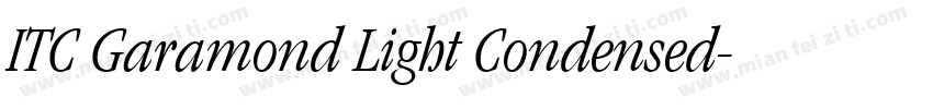 ITC Garamond Light Condensed字体转换